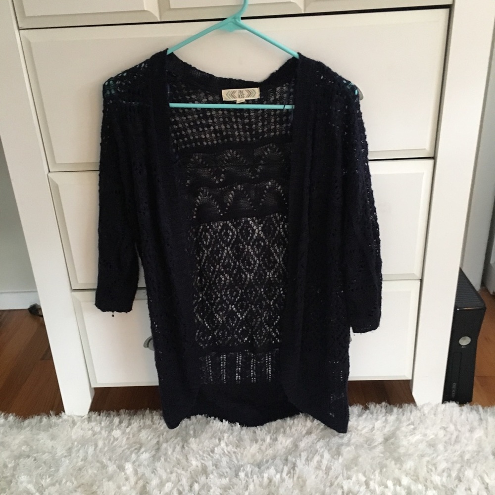 Navy cardigan